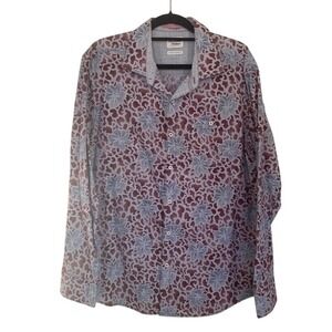 Tommy Bahama Shirt Blue Island Modern Fit Men's‎ XL Long Sleeve